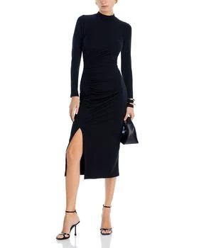 AQUA | Rib Knit Mock Neck Midi Dress - 100% Exclusive 