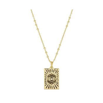 推荐Gold Flash Plated Talisman Evil Eye Pendant Necklace, 16"+2" Extender商品