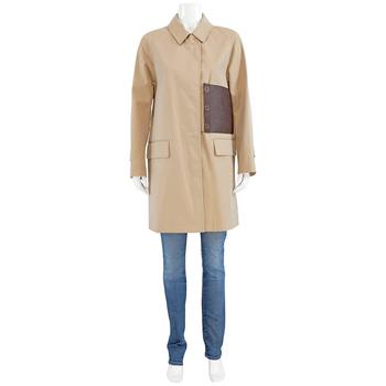 了解burberry大衣, Burberry | Single-breasted Monogram Leather Detail Cotton Gabardine Car Coat商品图片 6.9折