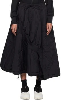 Y-3 | Black Quilted Midi Skirt 7.1折