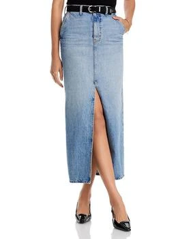 Derek Lam | Cotton High Rise Denim Maxi Skirt 