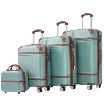 Streamdale Furniture | Streamdale Hardshell Luggage Sets 4 Pieces 20" +24" +28" Luggages and Cosmetic Case Spinner Suitcase with TSA Lock Lightweight,商家Premium Outlets,价格¥2050