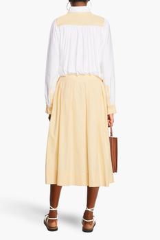 Marni | Pleated cotton-poplin midi shirt dress商品图片,4.5折