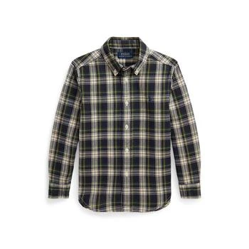 Ralph Lauren | Toddler and Little Boys Plaid Cotton Oxford Shirt,商家Macy's,价格¥176