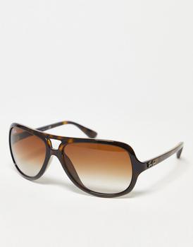 推荐Ray-Ban aviator sunglasses in tortoise shell商品