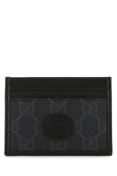 Supreme真假, Gucci | Black GG Supreme fabric and leather card holder  Nd Gucci Uomo商品图片 