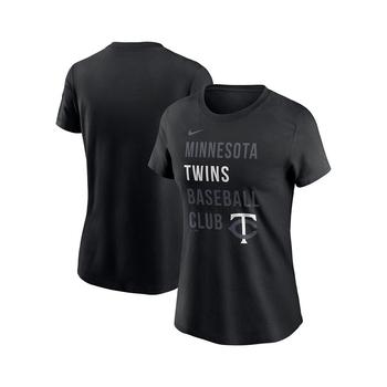 商品NIKE | Women's Black Minnesota Twins Baseball Club T-shirt,商家Macy's,价格¥156图片