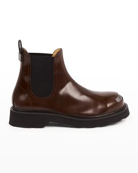 推荐Men's Kenzosmile Leather Chelsea Boots商品