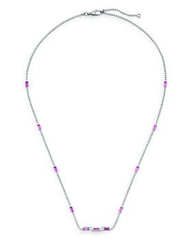 Gucci | 18K White Gold Link to Love Rubellite Box Link Collar Necklace, 16.5-17.5"商品图片,独家减免邮费