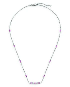 Gucci | 18K White Gold Link to Love Rubellite Box Link Collar Necklace, 16.5-17.5",商家Bloomingdale's,价格¥31578