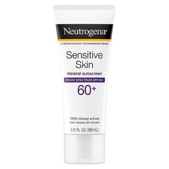 Neutrogena | Sensitive Skin Mineral Sunscreen Lotion SPF 60+ Fragrance-Free商品图片,5.4折, 独家减免邮费