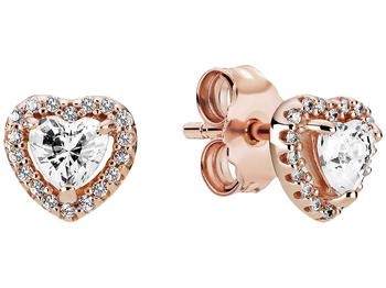 潘多拉耳钉, PANDORA | Sparkling Elevated Heart Stud Earrings商品图片 8.6折
