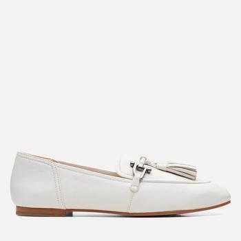 Clarks, Clarks | Clarks Women's Pure 2 Tassle Leather Loafers - White商品图片 3折
