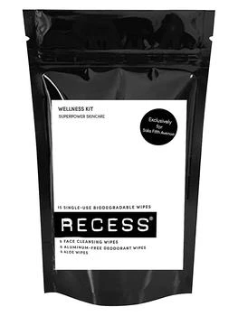 Recess | Wellness Kit 15 Single-Use Biodegradable Wipes,商家Saks Fifth Avenue,价格¥196