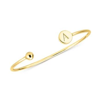 Sarah Chloe | Initial Elle Cuff Bangle Bracelet in 14K Gold-Plated Sterling Silver,商家Macy's,价格¥1034