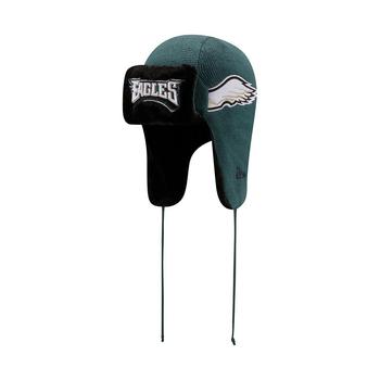 商品Men's Midnight Green Philadelphia Eagles Helmet Head Trapper Knit Hat图片