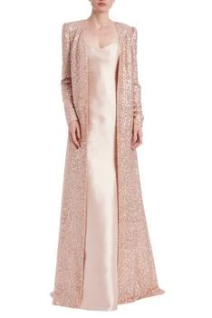 推荐Mikado Gown and Sequined Duster Set商品