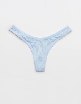 Aerie | Aerie Modal Ribbed High Cut Thong Underwear商品图片,