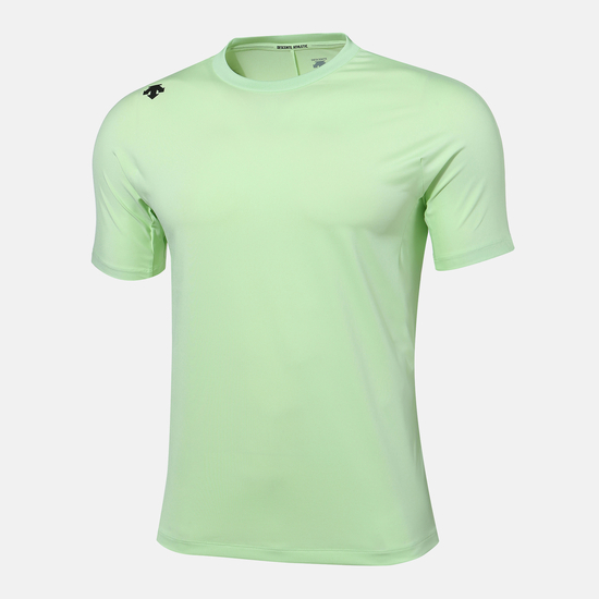 推荐【享贝家】DESCENTE 迪桑特 圆领运动短袖T恤 侧肩小标 绿色 SN123TTS11（现采购商品，下单后12天内发货）商品
