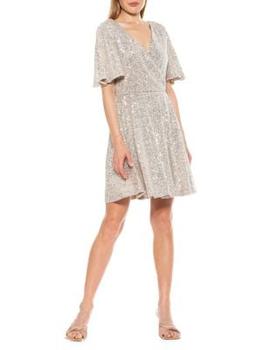 ALEXIA ADMOR | Oakless Sequin Fit & Flare Dress商品图片,3.2折