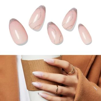 MODELONES | Glam Frenchin - 24 Fake Nails 12 Sizes Short Almond Press on Nails Kit,商家MODELONES,价格¥68