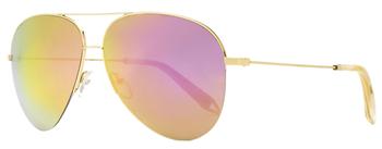 商品Victoria Beckham Women's Aviator Sunglasses VBS90 C05 Gold 62mm图片