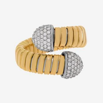 推荐Tessitore Tubogas 18K Yellow Gold, Diamond Flexible Ring Sz. 5 AT 759商品
