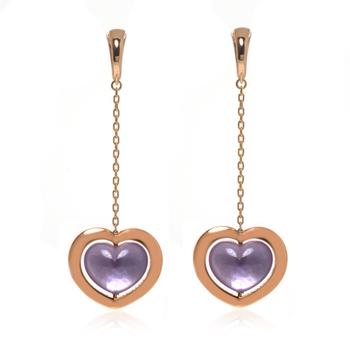 商品Mimi Milano | Mimi Milano Giulietta E Romeo 18K Rose Gold, Amethyst Dangle Earrings OLM308R8A,商家Premium Outlets,价格¥10790图片