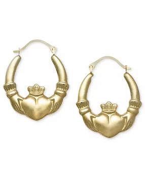 Macy's | 10k Gold Earrings, Claddagh Hoops,商家Macy's,价格¥615