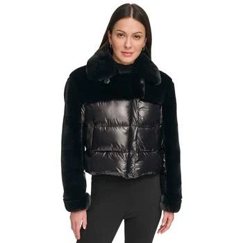 DKNY | Women's Fleece-Trim Quilted Puffer Jacket 3.9折