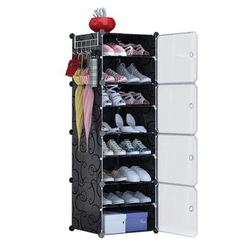 Fresh Fab Finds | 8-Tier Shoe Rack Organizer Stackable Free Standing Shoe Storage Shelf Plastic Shoe Cabinet Tower,商家Verishop,价格¥468