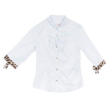推荐Roberto Cavalli Angels White Ruffle Neck Button Down Shirt 8 Yrs商品