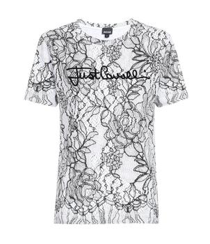 Just Cavalli | Just Cavalli Floral Printed Crewneck T-Shirt商品图片,6.2折