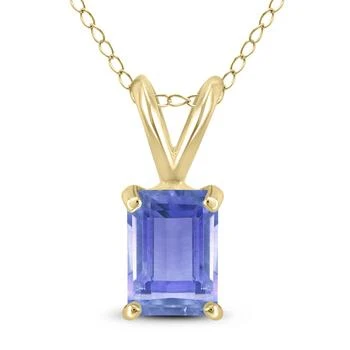 SSELECTS | 14K  5X3Mm Emerald Shaped Tanzanite Pendant,商家Premium Outlets,价格¥1035