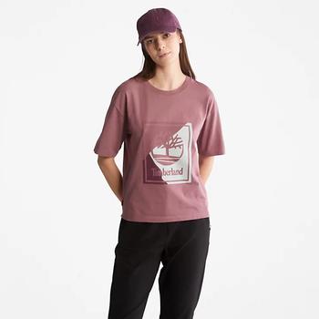 Timberland | Logo Graphic T-Shirt for Women in Pink商品图片,5折