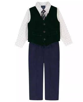 Nautica | Baby Boys 4-Piece Green Velvet Duo Vest Set,商家Macy's,价格¥442