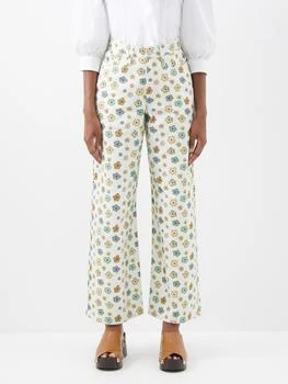 推荐Blanka floral-print organic-cotton trousers商品
