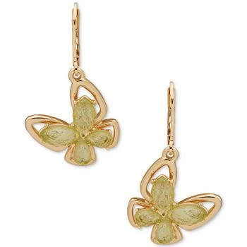 Anne Klein | Gold-Tone Crystal Butterfly Motif Drop Earrings,商家Macy's,价格¥209
