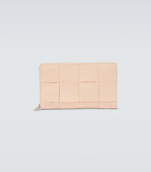 Bottega Veneta | 编织皮革钱包商品图片,