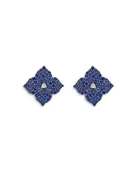 Piranesi | 18K White Gold Small Fiore Earrings with Blue Sapphires and Diamonds,商家Bloomingdale's,价格¥21310