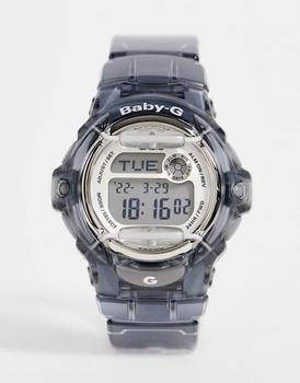 推荐Casio Baby-G womens silicone watch in transparent grey商品