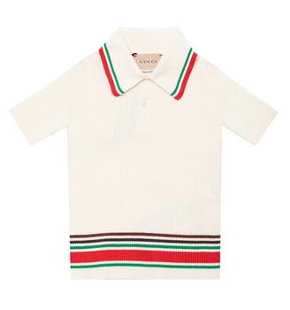 推荐Gucci Kids Stripe Detailed Short-Sleeved Polo Shirt商品