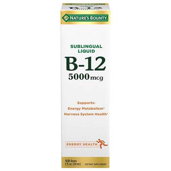 B-12 5000 mcg Dietary Supplement Liquid Berry