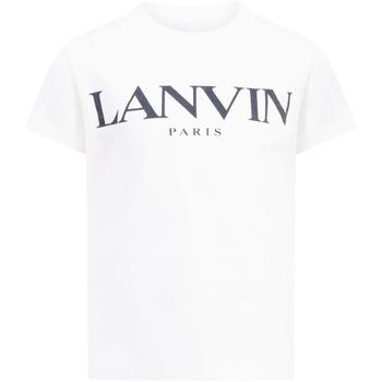 推荐Lanvin White T-shirt For Kids With Logo商品