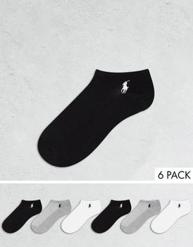 推荐Polo Ralph Lauren ankle socks 6 pack in multi商品