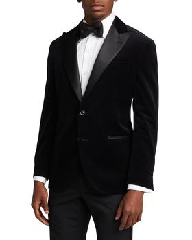 brunello cucinelli jacket, Brunello Cucinelli | Men's Giacca Velvet Peak-Lapel Jacket商品图片 
