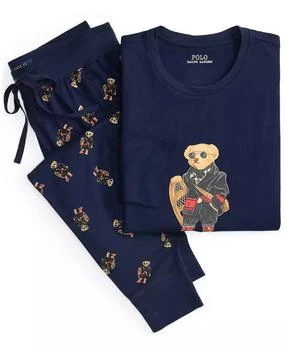 Ralph Lauren | Men's 2-Piece Long Sleeve Crew T-Shirt and Joggers Pajama Set,商家Macy's,价格¥472