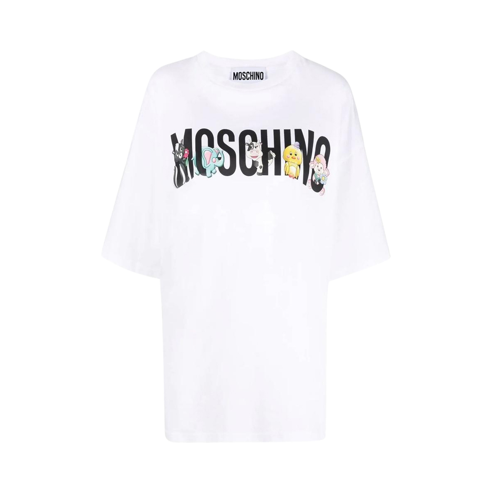 女士始祖鸟短袖, Moschino | MOSCHINO 女士白色棉质短袖T恤 0712-0441-6001商品图片 独家减免邮费