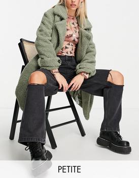 商品Topshop | Topshop Petite Baggy jeans with knee rips in washed black,商家ASOS,价格¥221图片