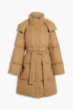 推荐Celida quilted brushed wool, TENCEL™ and cashmere-blend flannel hooded down coat商品